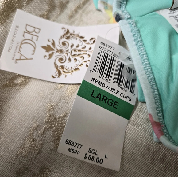 Becca High Tea Wire-Free Bikini Top NWT SzLg - Picture 10 of 10